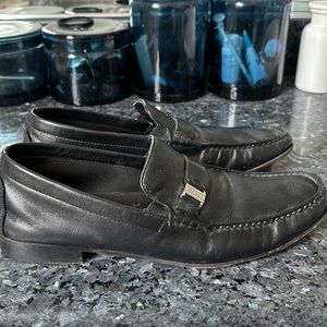 Bruno Magli Black Slip on Dress Shoes